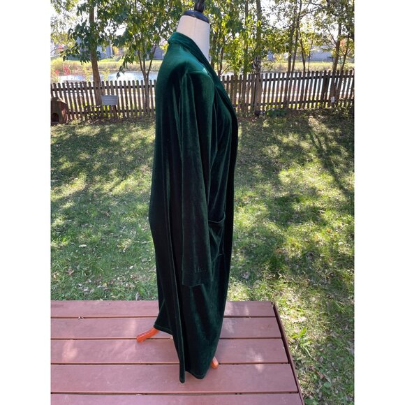 Velvet Green Long Duster Cardigan With Pockets Womens 2XL 95% Polyester 5% Elast - Picture 7 of 9